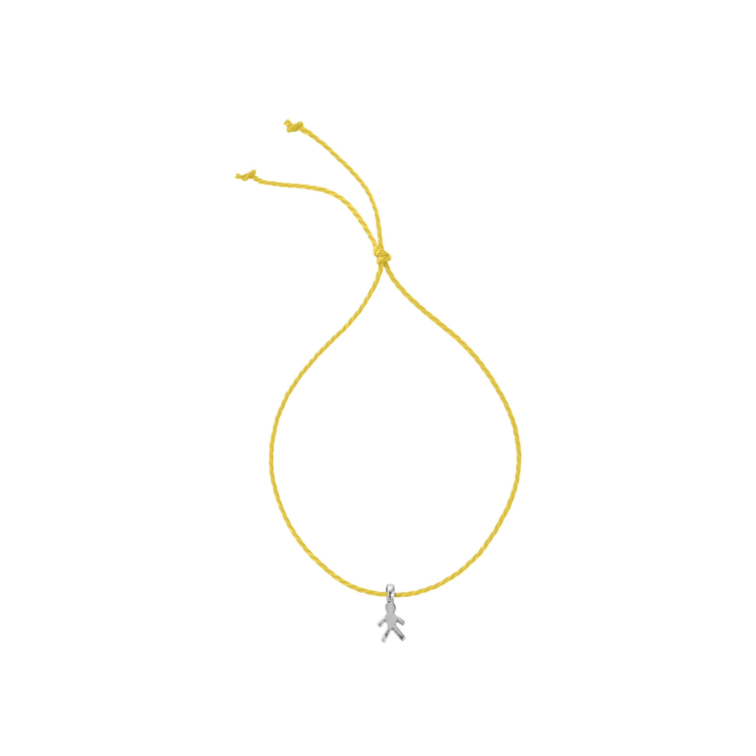 Silver Little Boy Cord Bracelet