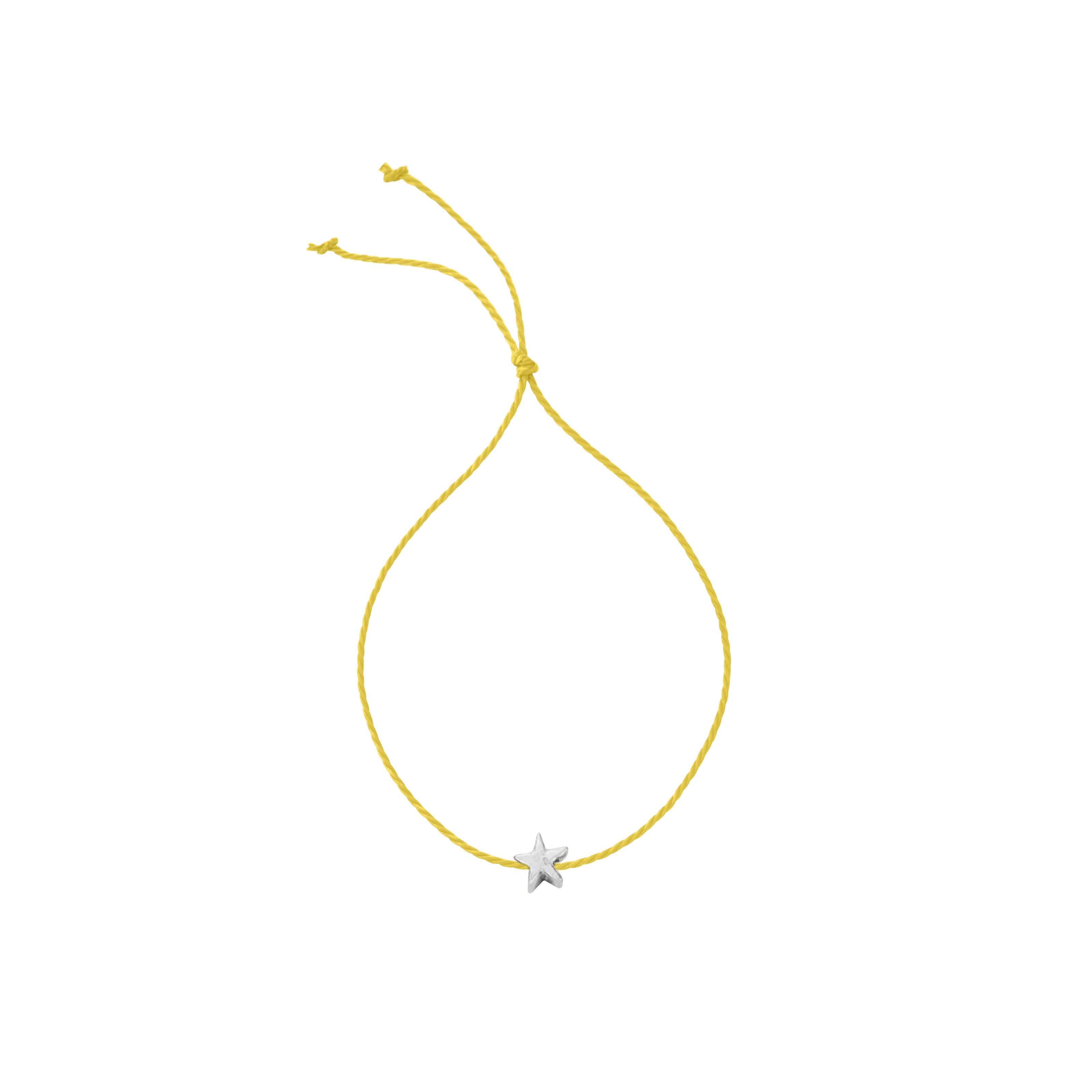 Silver Tiny Star Cord Bracelet