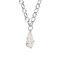 No.27 Silver Rock Crystal Pendant Sylt Chain Necklace
