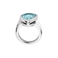 ALDA White Gold Pear Aquamarine Ring