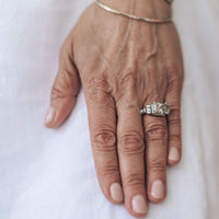 ALECTRONA White Gold Smoky Diamond Ring