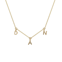 Gold Fixed Alphabet Necklace