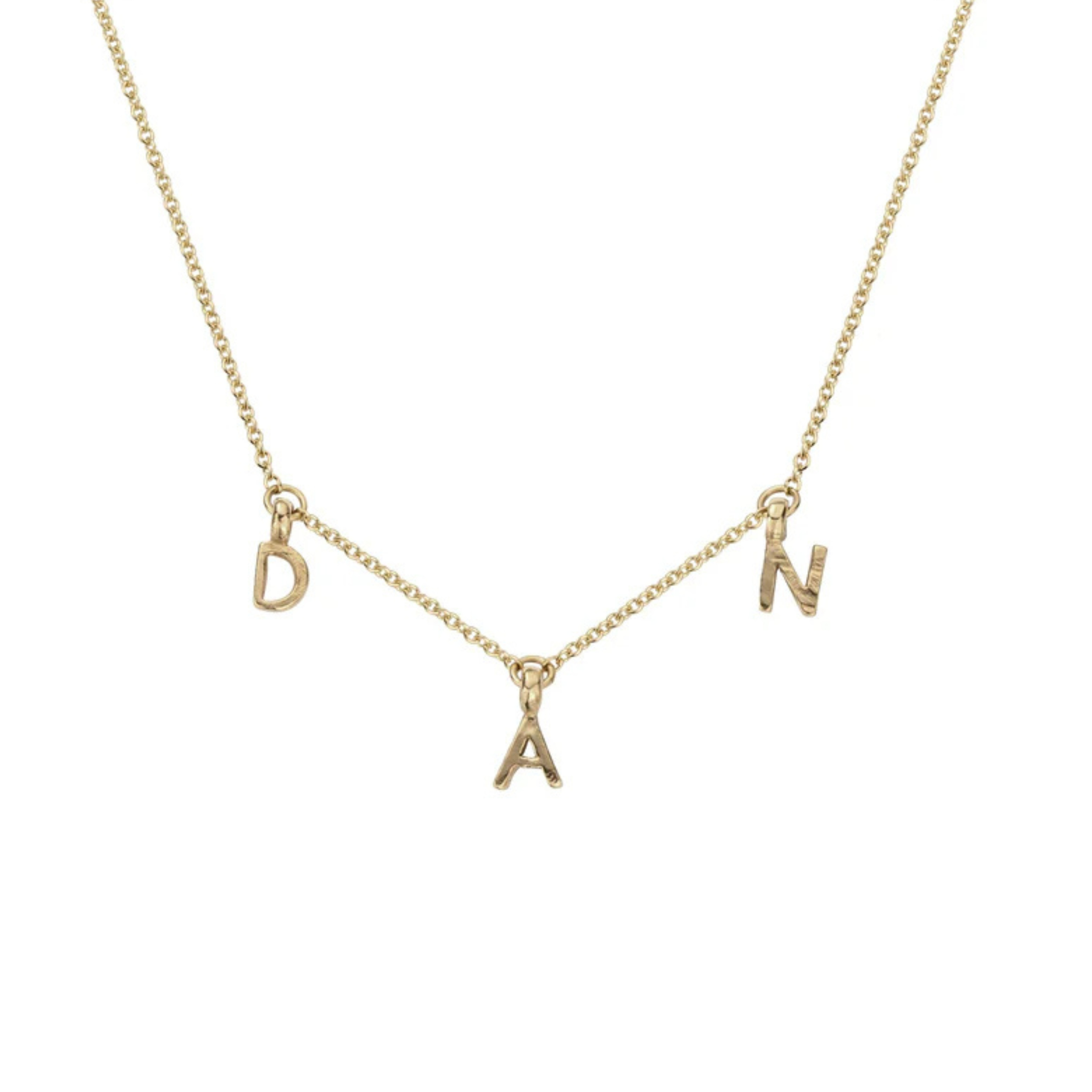 Gold Fixed Alphabet Necklace