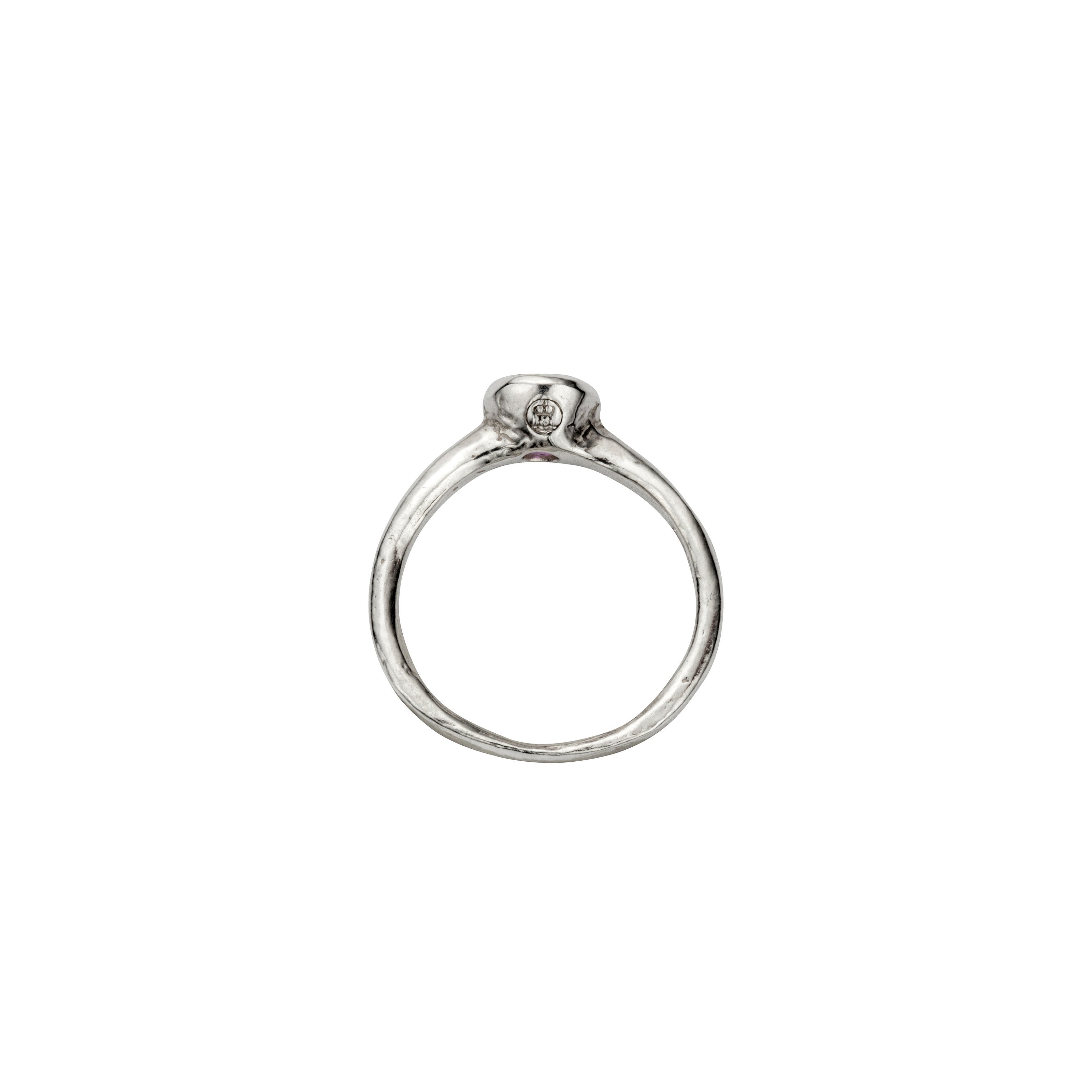 Silver Amethyst Baby Stone Ring