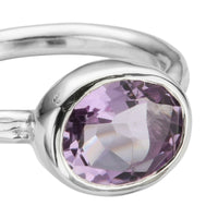 Silver Amethyst Baby Treasure Ring