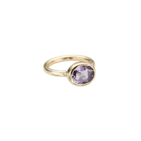 Gold Amethyst Baby Treasure Ring