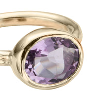 Gold Amethyst Baby Treasure Ring