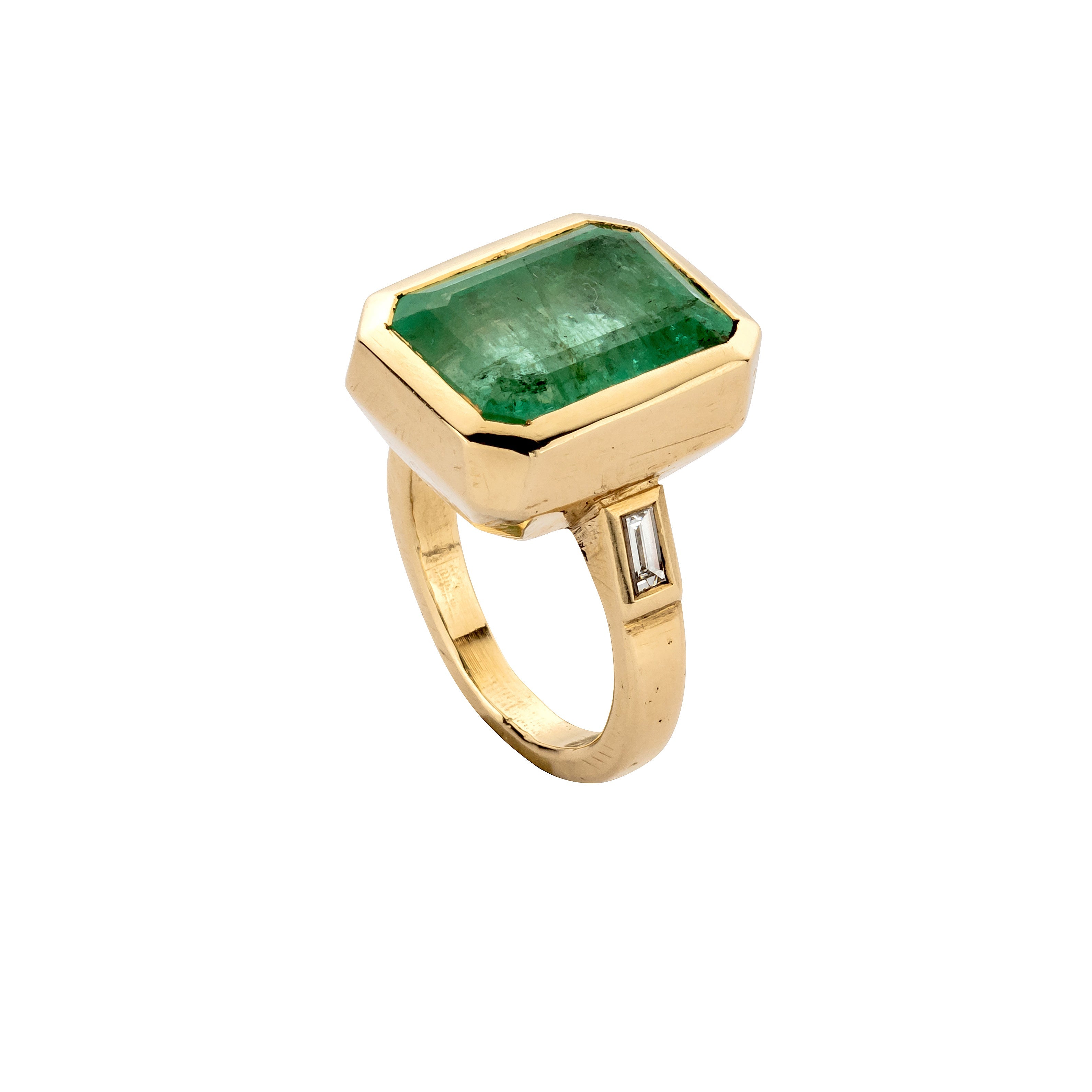 ANASTASIA Gold Emerald & Diamond Ring