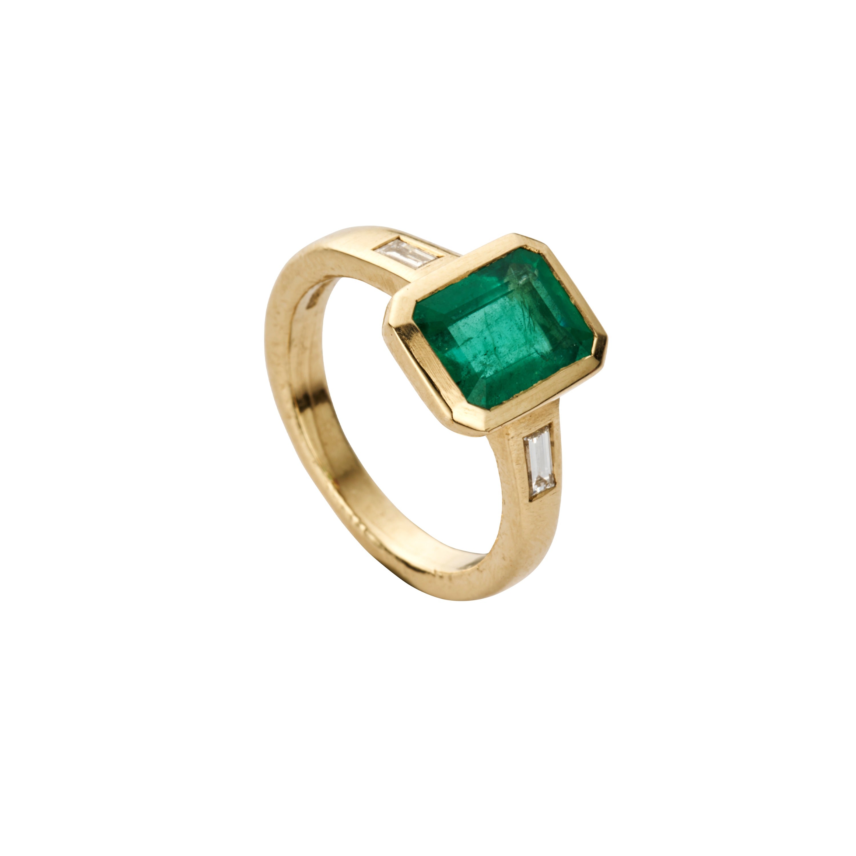 ARABELLA Gold Emerald & Diamond Ring