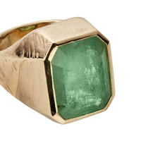 AUGUST Gold Emerald Ring