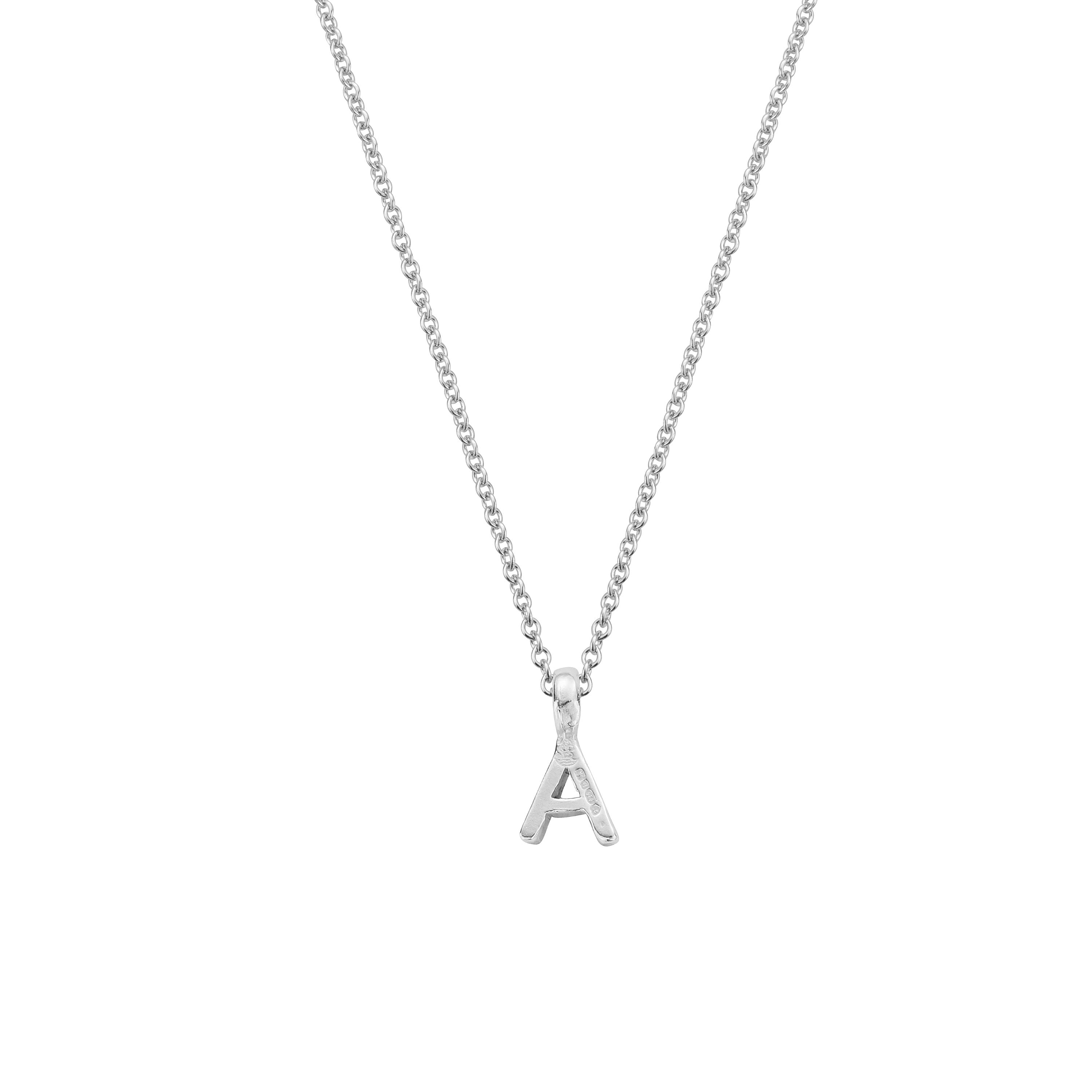 Children's Silver Mini Alphabet Necklace