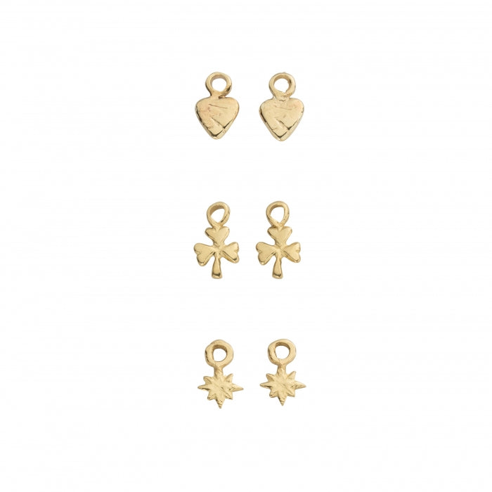 Gold Tiny Cupid Hoop Earrings