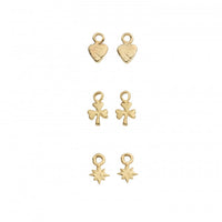 Gold Tiny Cupid Hoop Earrings