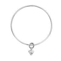 Silver Baby Heart Bangle