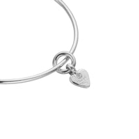 Silver Baby Heart Bangle