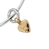 Silver & Gold Baby Heart Bangle