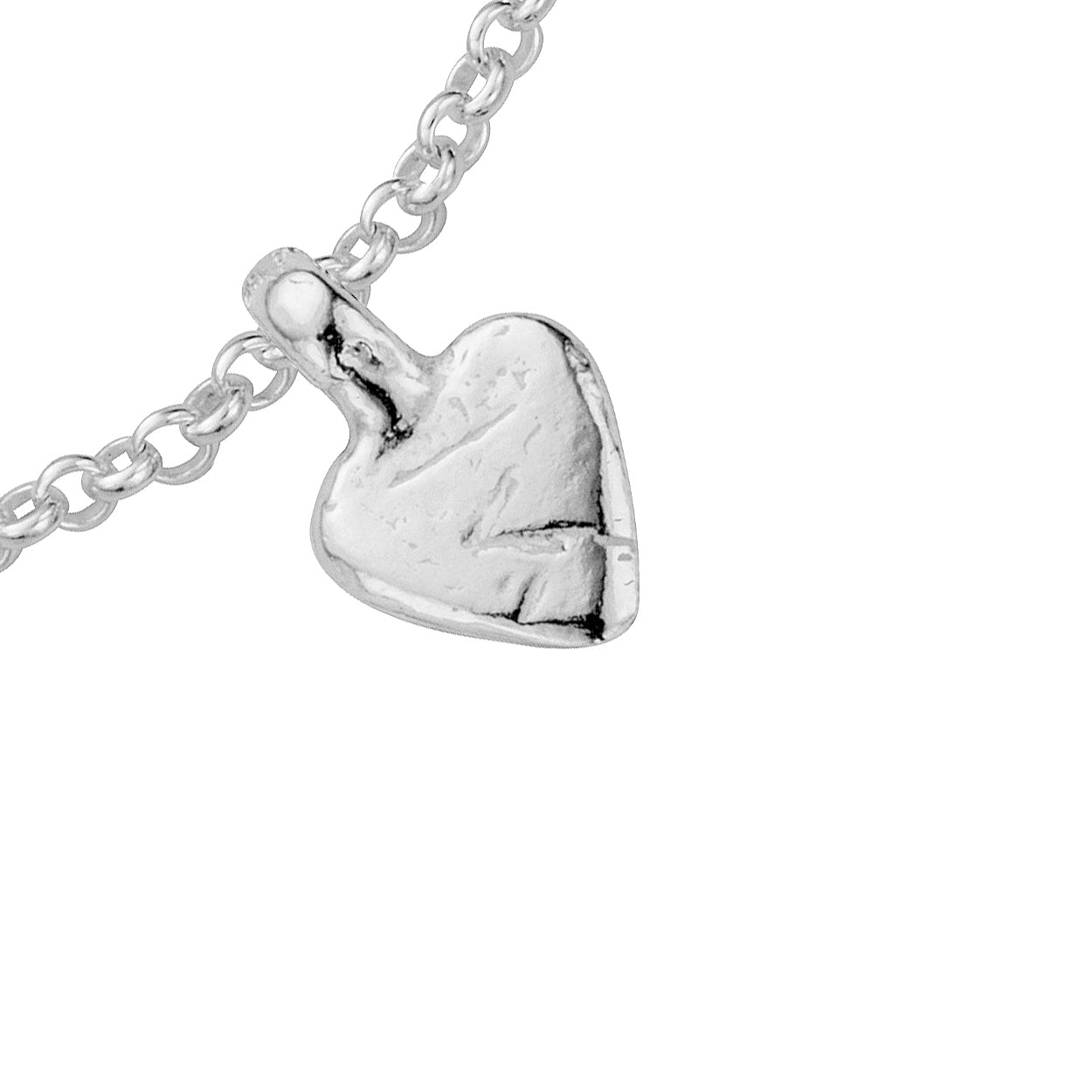 Silver Baby Heart Chain Bracelet