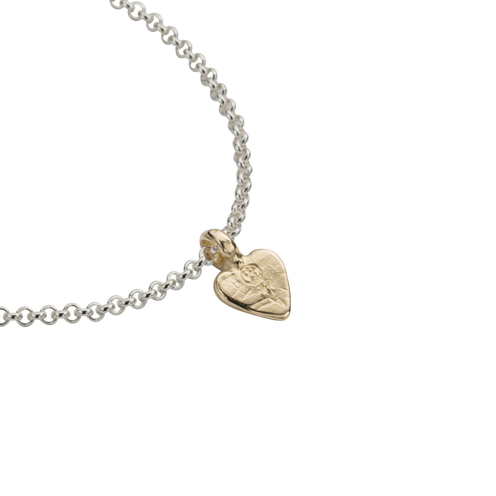Silver & Gold Baby Heart Chain Bracelet