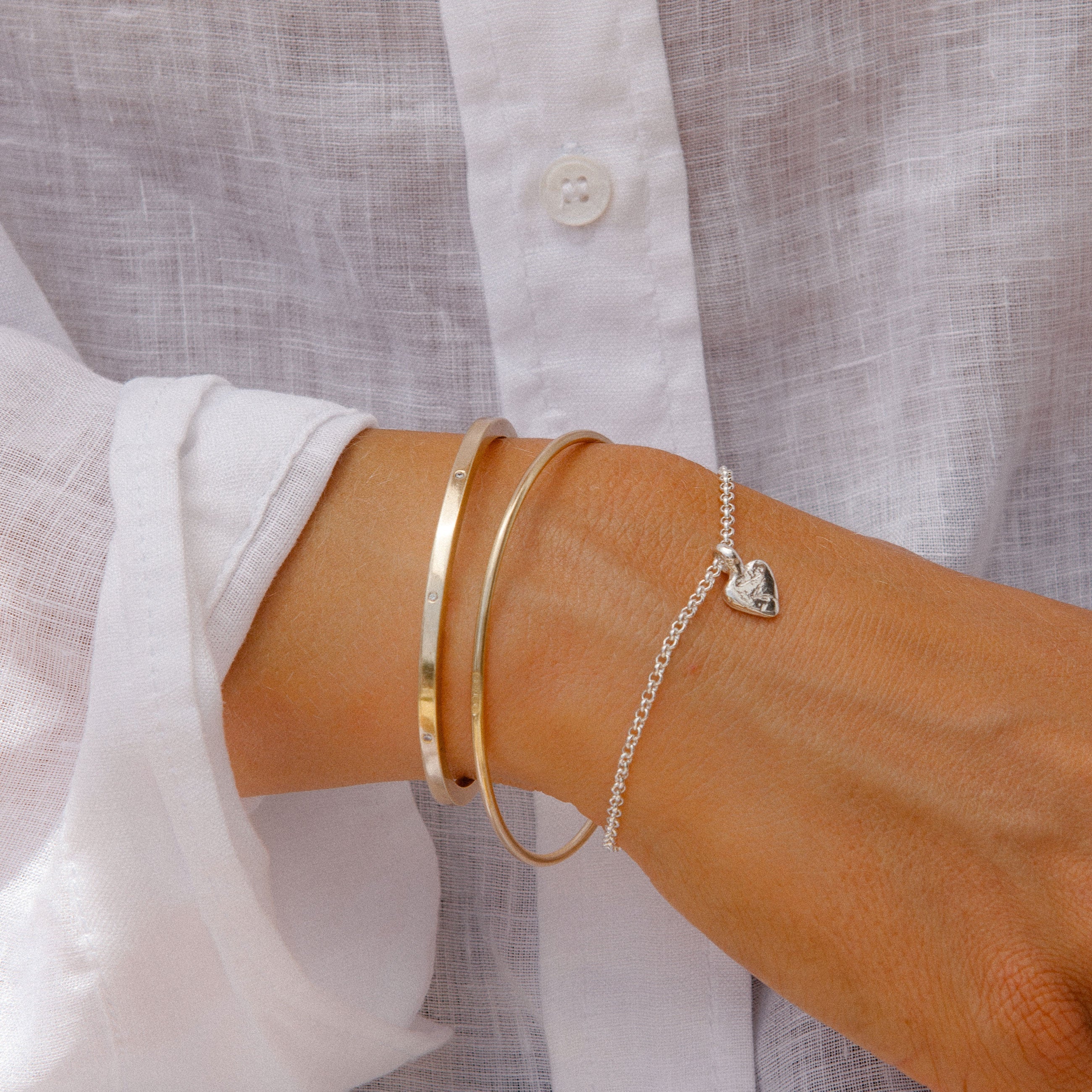 Silver Baby Heart Gift Set