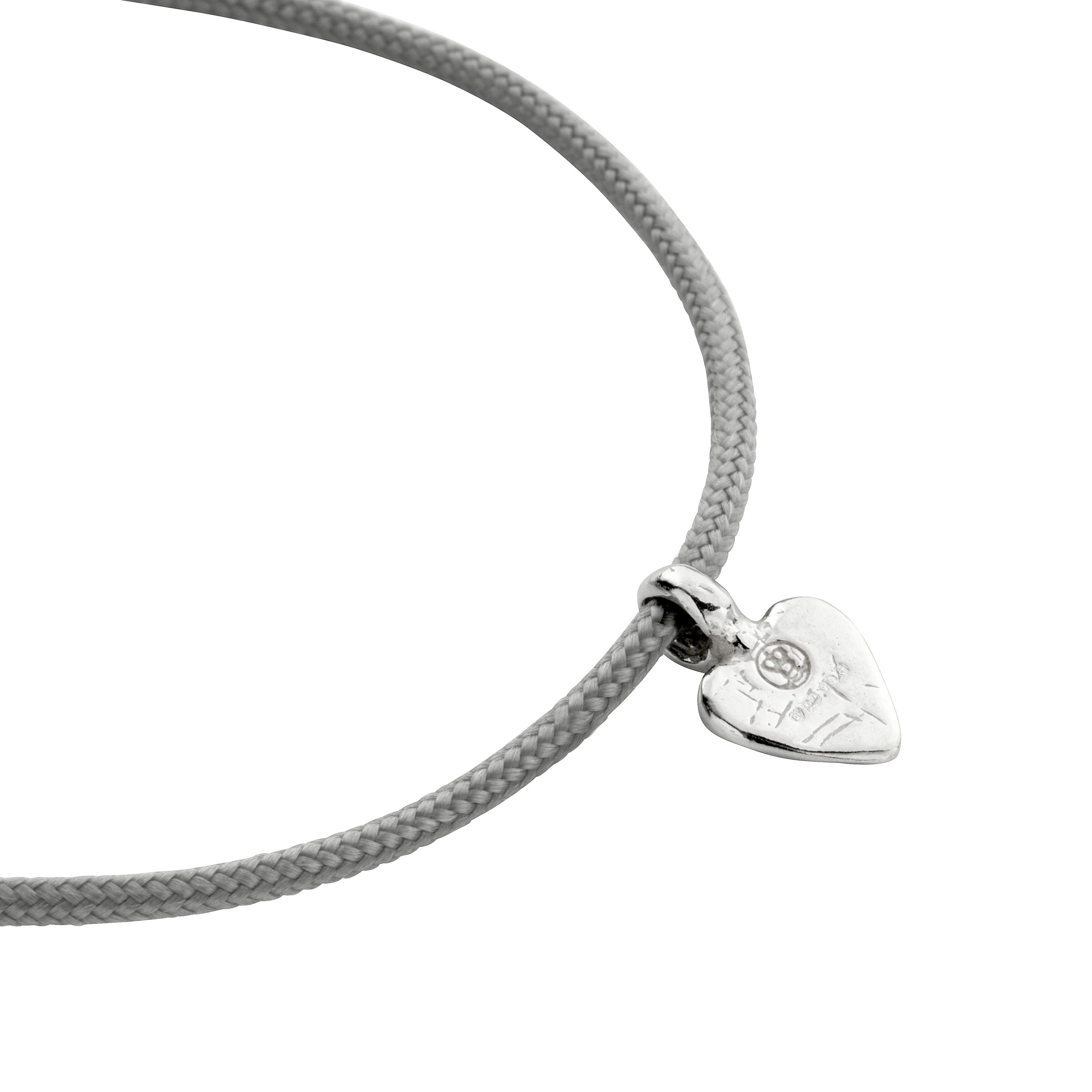 Children's Silver Baby Heart Sailing Rope