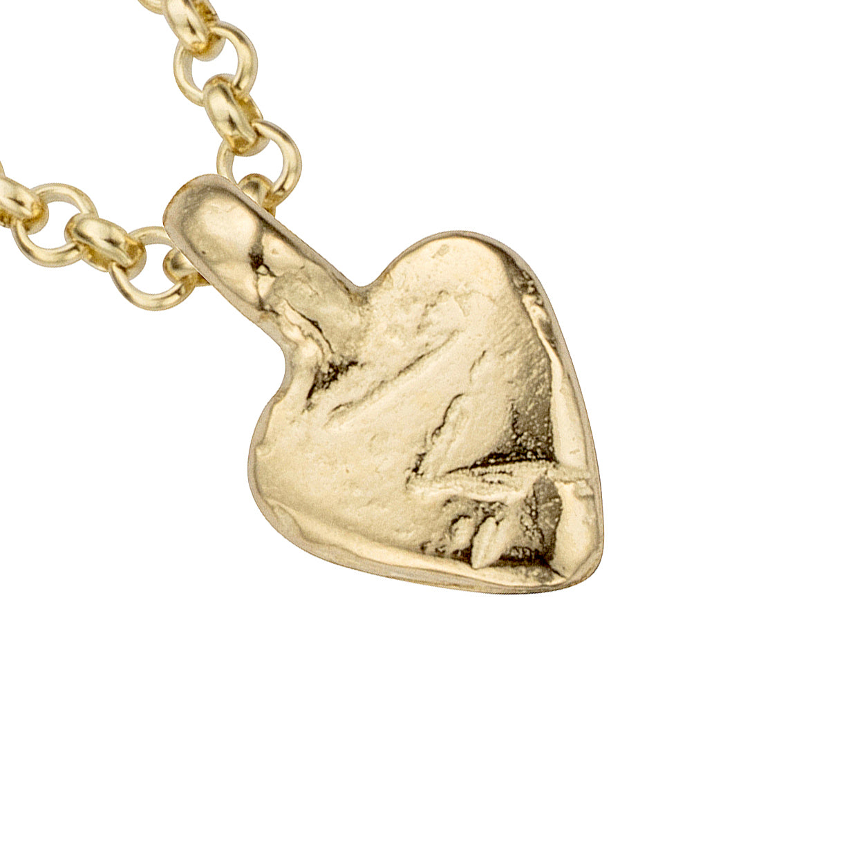 Children's Gold Baby Heart Necklace