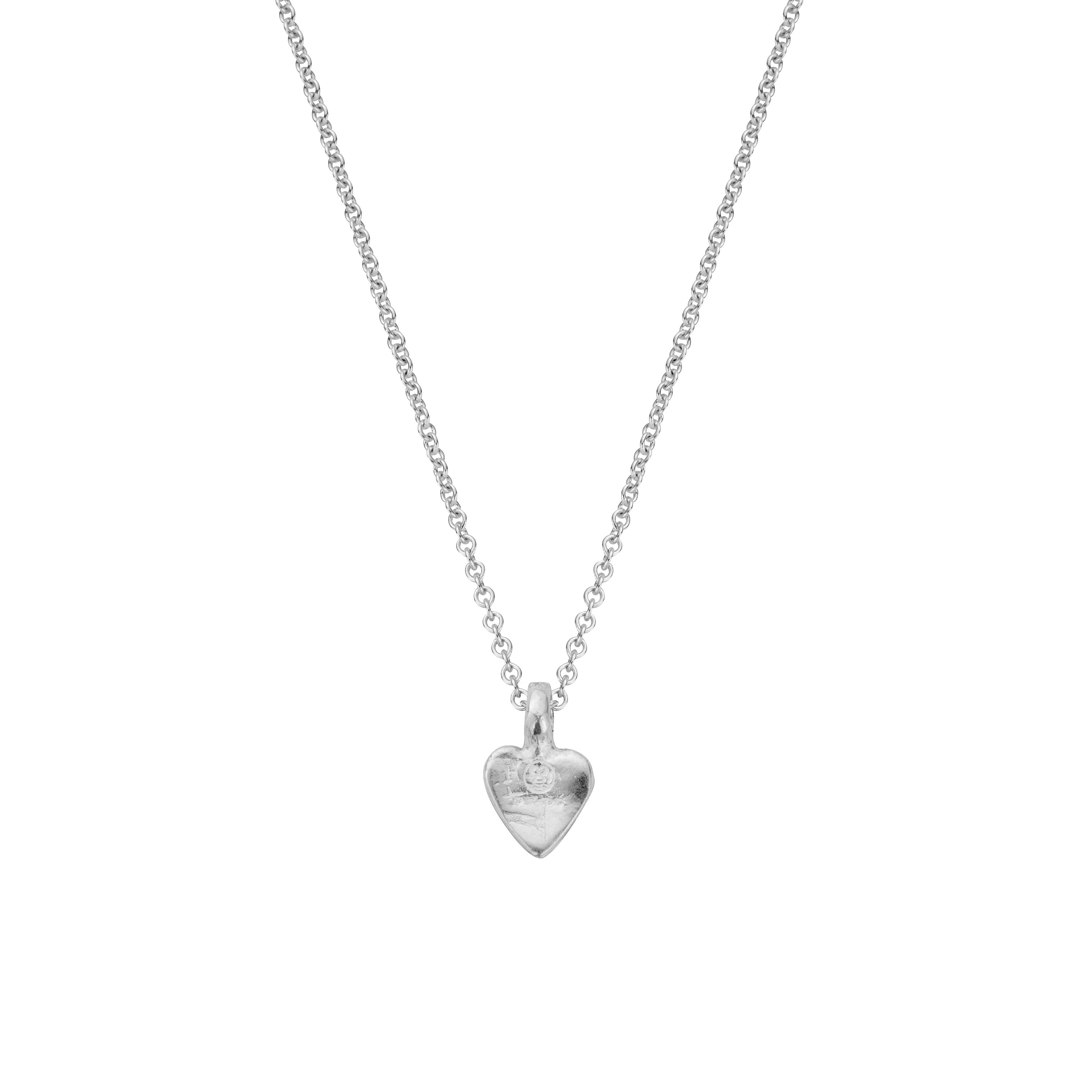 Children's Silver Baby Heart Necklace