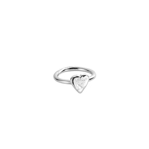 Silver Baby Heart Love Struck Ring