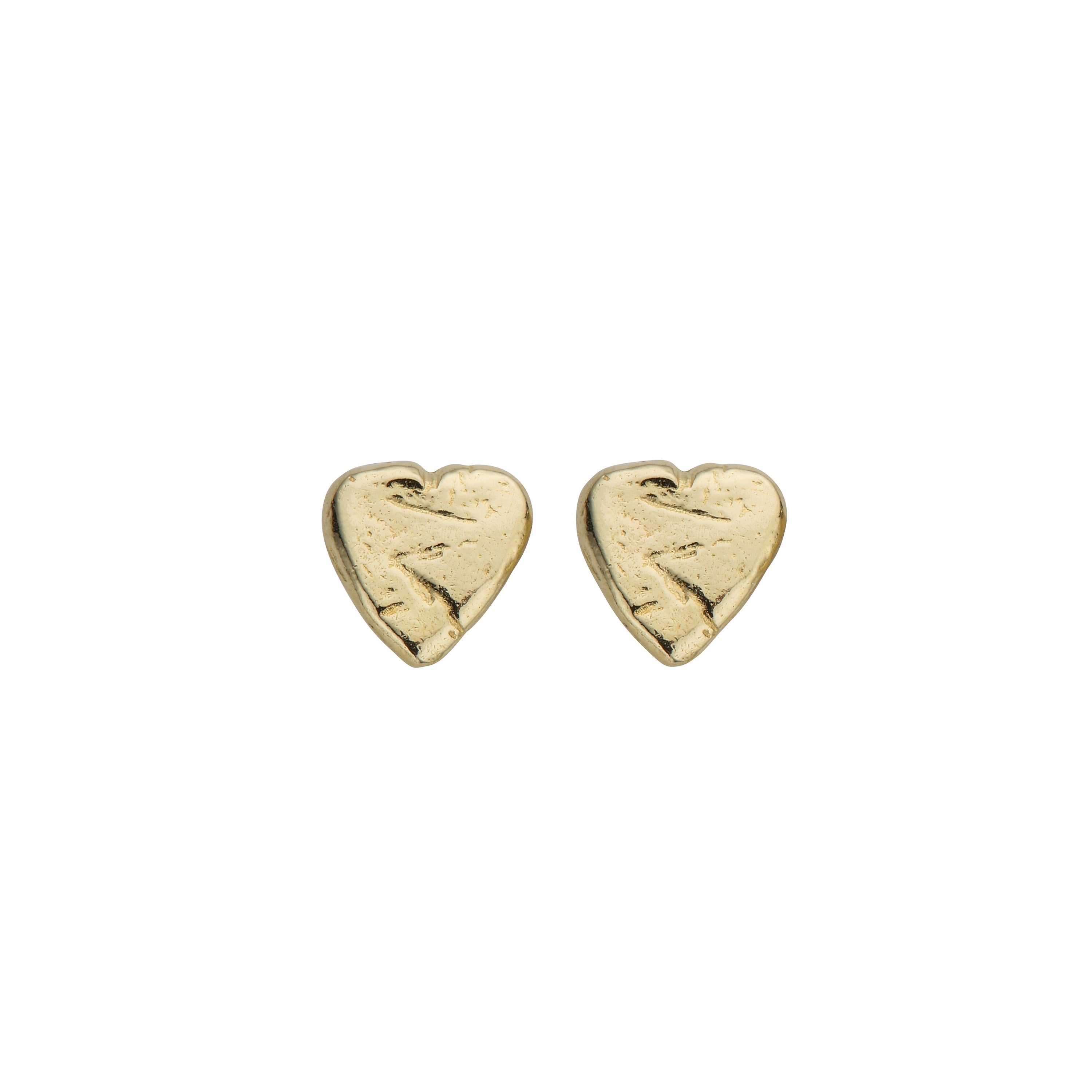 Gold Baby Heart Stud Earrings