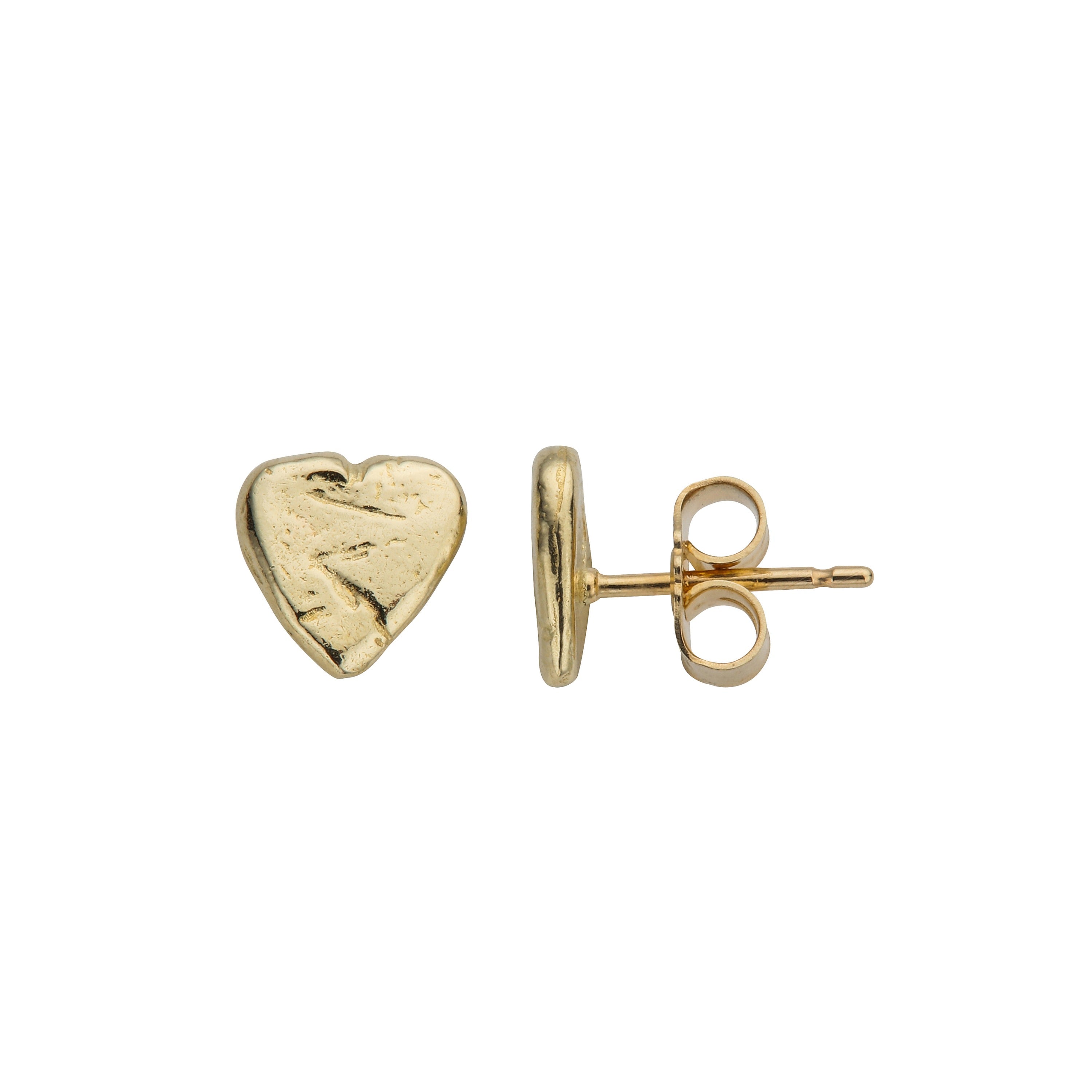 Gold Baby Heart Stud Earrings