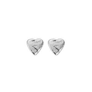 Silver Baby Heart Stud Earrings