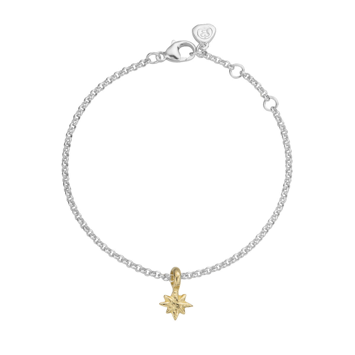 Silver & Gold Baby North Star Chain Bracelet