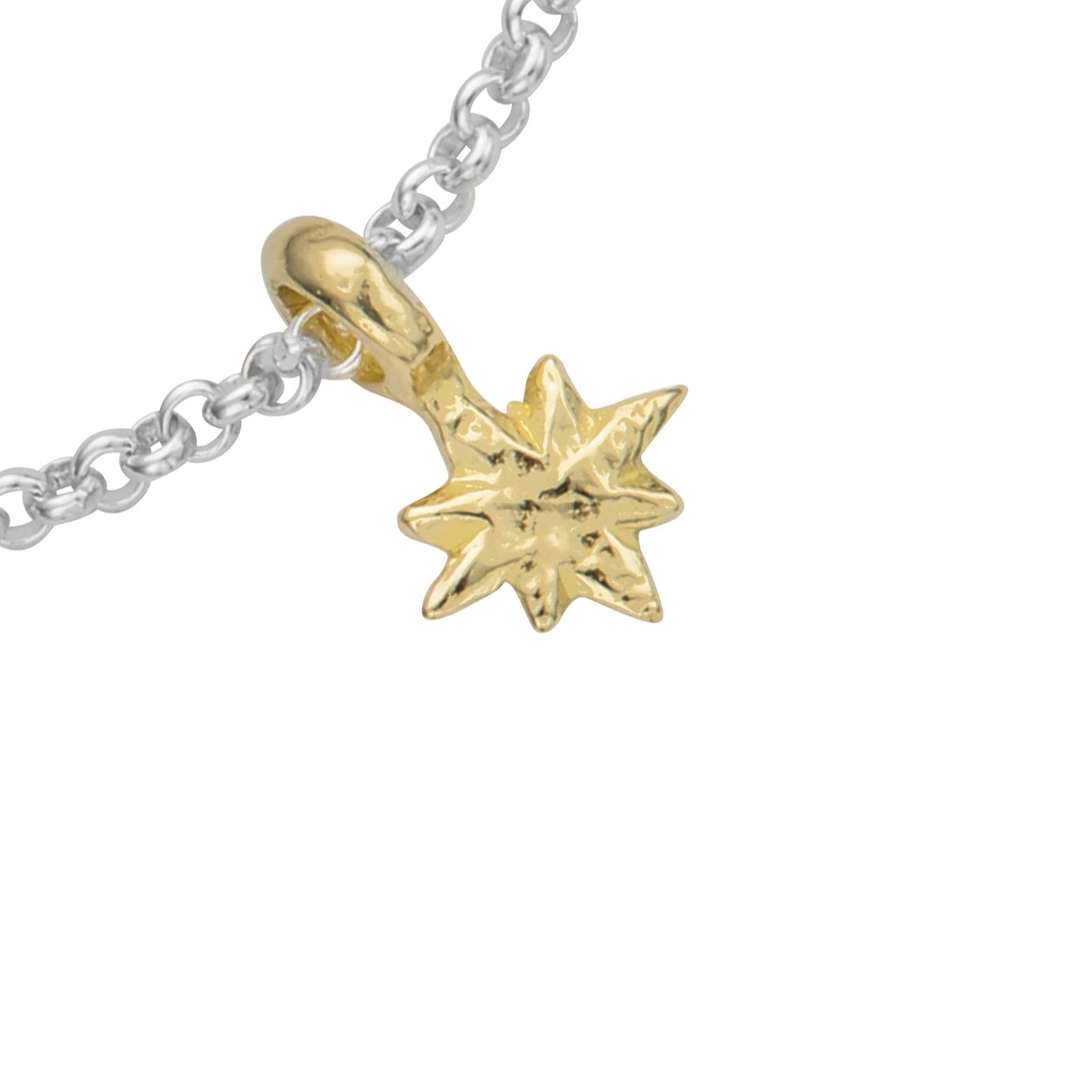 Silver & Gold Baby North Star Chain Bracelet