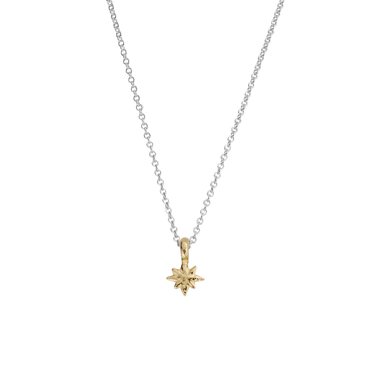Silver & Gold Baby North Star Necklace