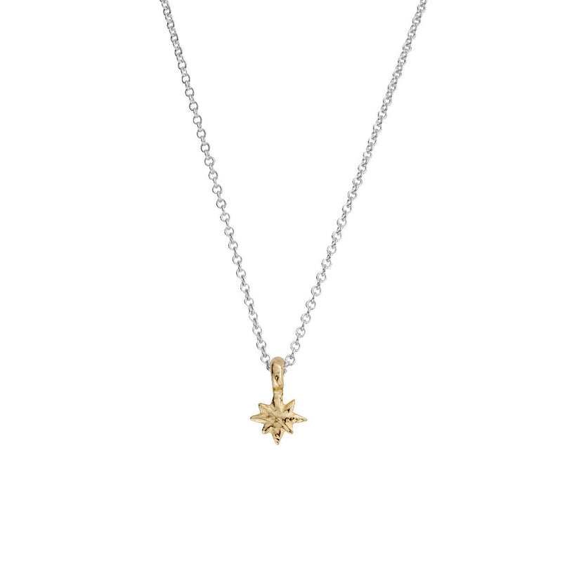 Silver & Gold Baby North Star Necklace