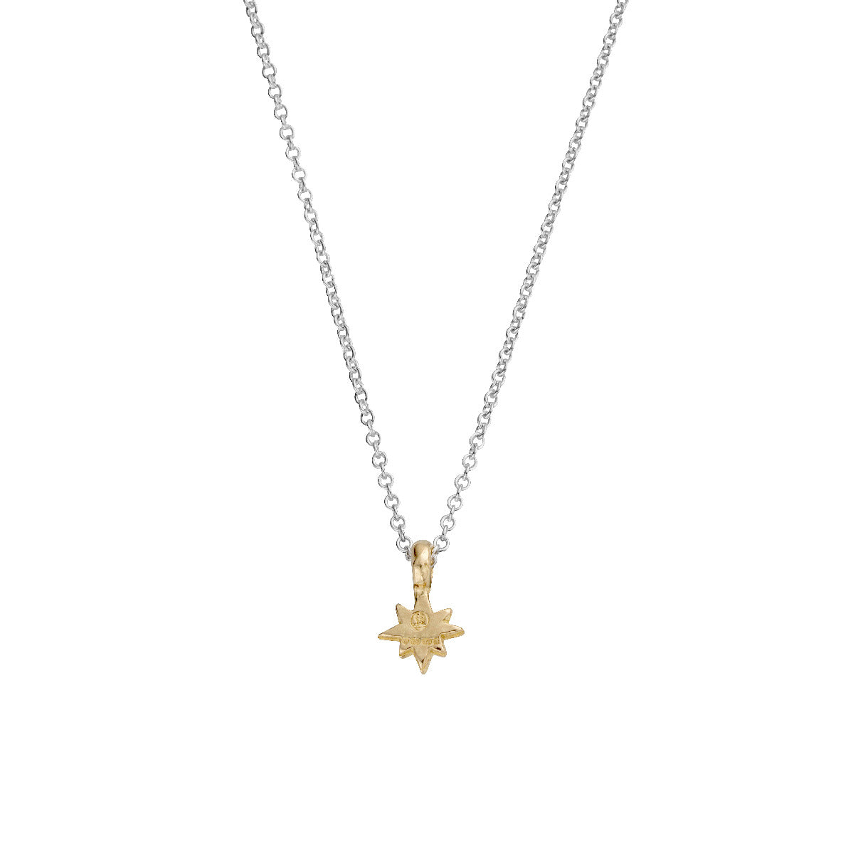 Silver & Gold Baby North Star Necklace