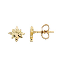 Gold Baby North Star Stud Earrings