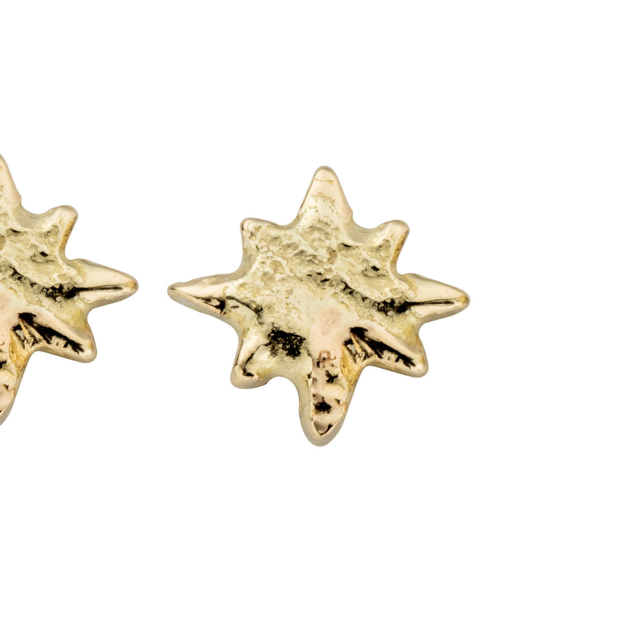 Gold Baby North Star Stud Earrings