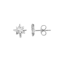 Silver Baby North Star Stud Earrings