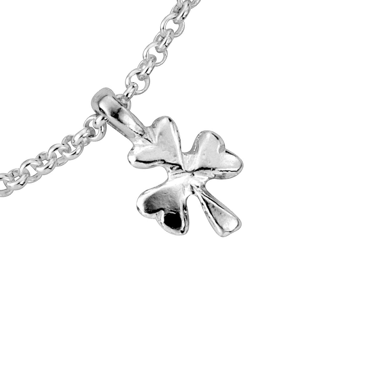 Van Cleef Necklace Blisse Allure 925 Sterling Silver Four Leaf