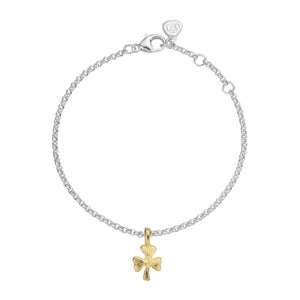 Silver & Gold Baby Shamrock Chain Bracelet