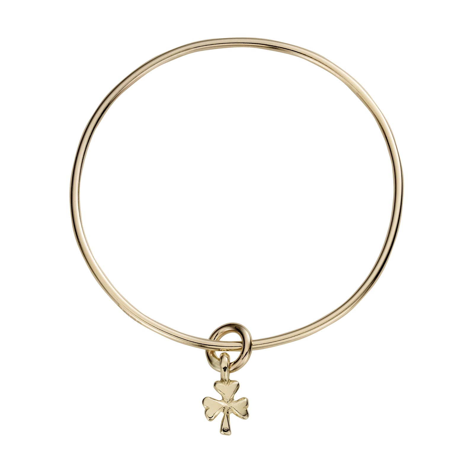 Gold Baby Shamrock Bangle