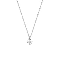 Silver Baby Shamrock Necklace