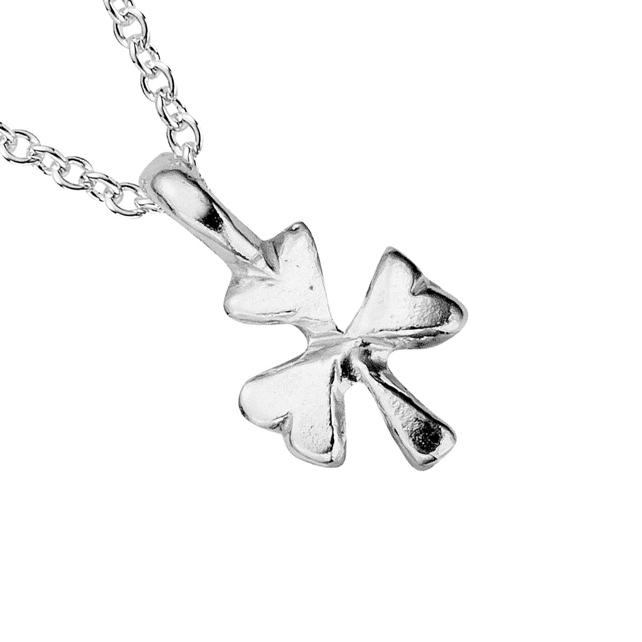 Baby Shamrock Silver Necklace – Daniella Draper - Main Image