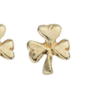 Gold Baby Shamrock Stud Earrings