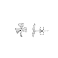 Silver Baby Shamrock Stud Earrings