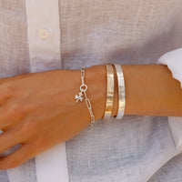 Silver Baby Shamrock Trace Chain Bracelet