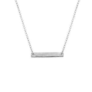 Silver Men's Bar Necklace