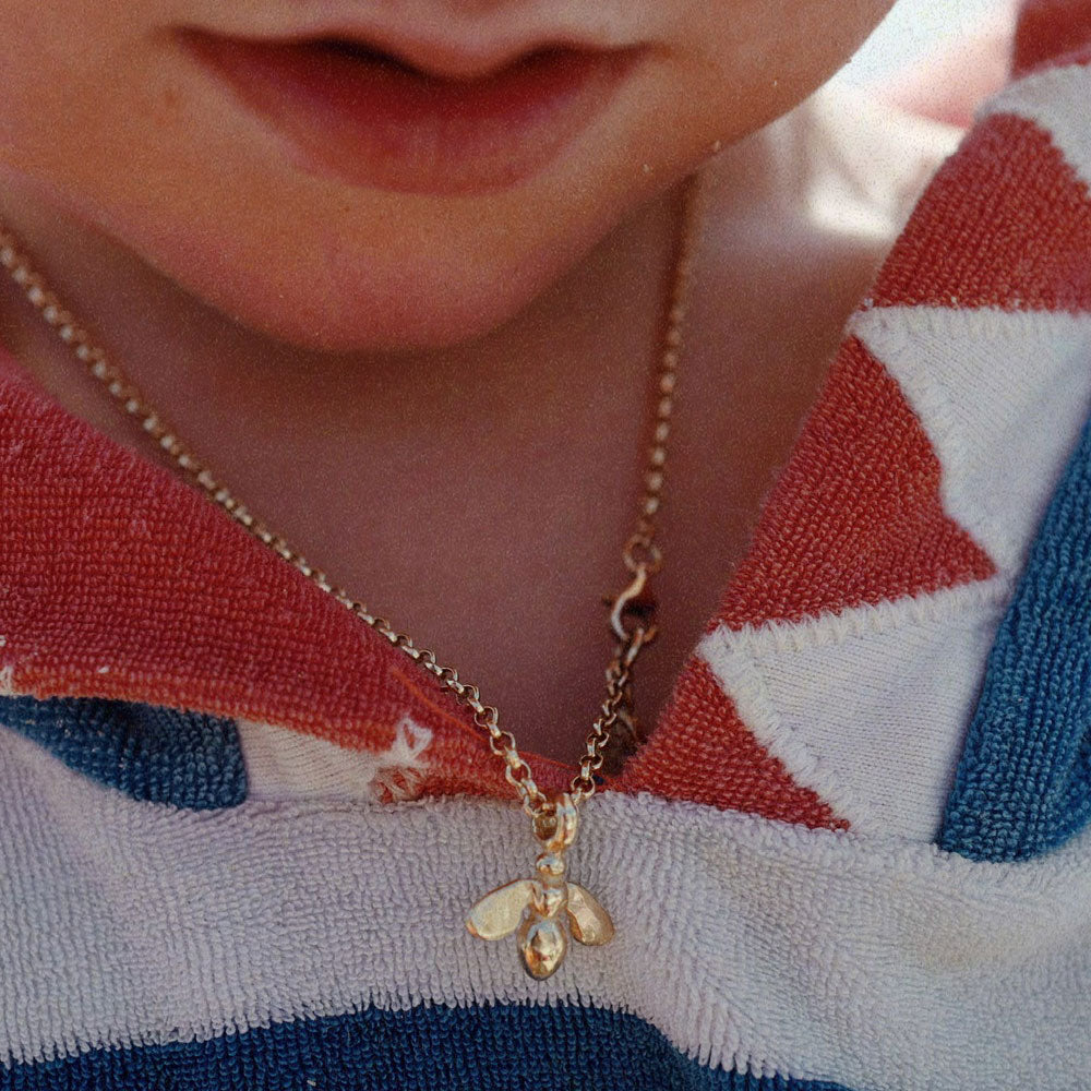 Children's Gold Mini Honey Bee Necklace
