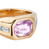 CIELO ROSA Gold Pink Sapphire & Diamond Ring