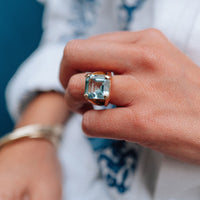 WATER OF THE SEA Gold Aquamarine Ring